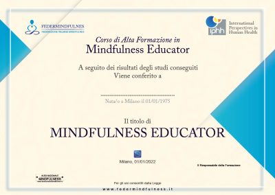 Mindfulness Educator Attestato